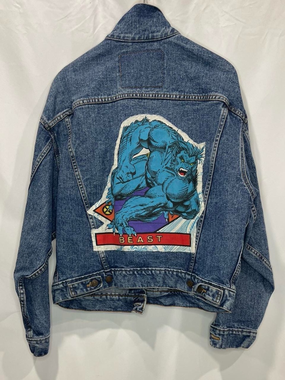 Upcycled X-men Beast Denim Levi’s Jacket